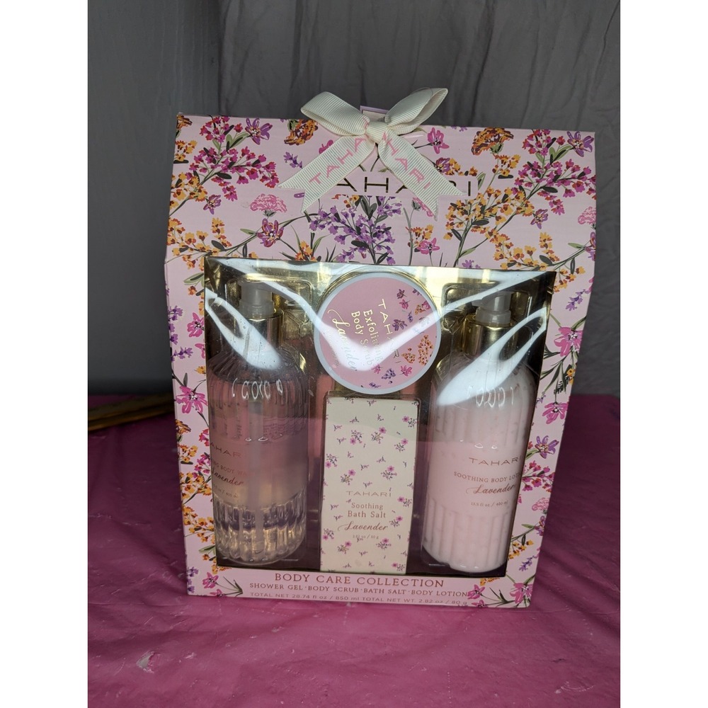 Tahari Lavender Body Scrub bath Salt‎ Lotion Shower gel gift set collection NEW